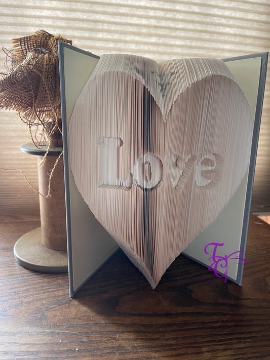 Heart w/Love Folded Book