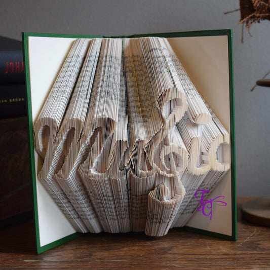 Music w/Treble Clef Folded Book