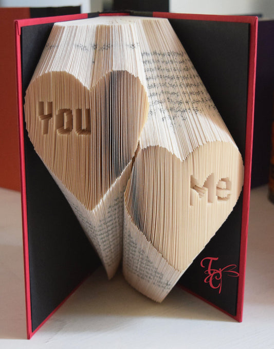 2 Hearts w/You & Me Folded Book